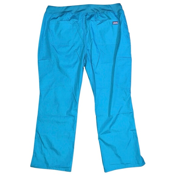 Cherokee Workwear Originals Med Scrub Pants Women’s Size L Petite Teal WW210P - Picture 7 of 10